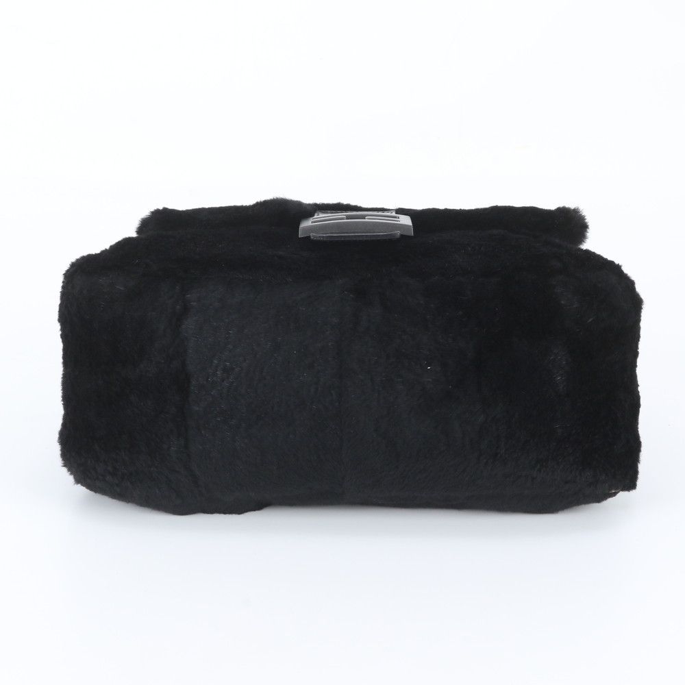 Fendi Mamma Bucket Baguette Leather Black Shoulder Bag — view 6