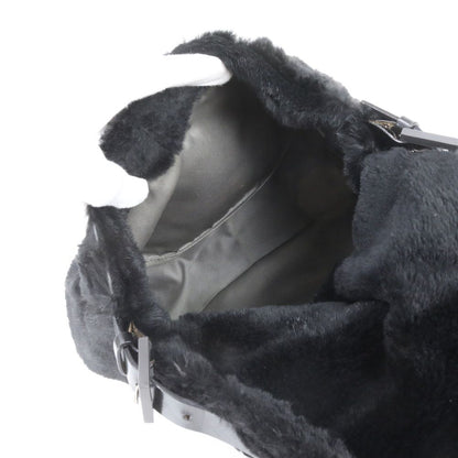 Fendi Mamma Bucket Baguette Leather Black Shoulder Bag — view 7