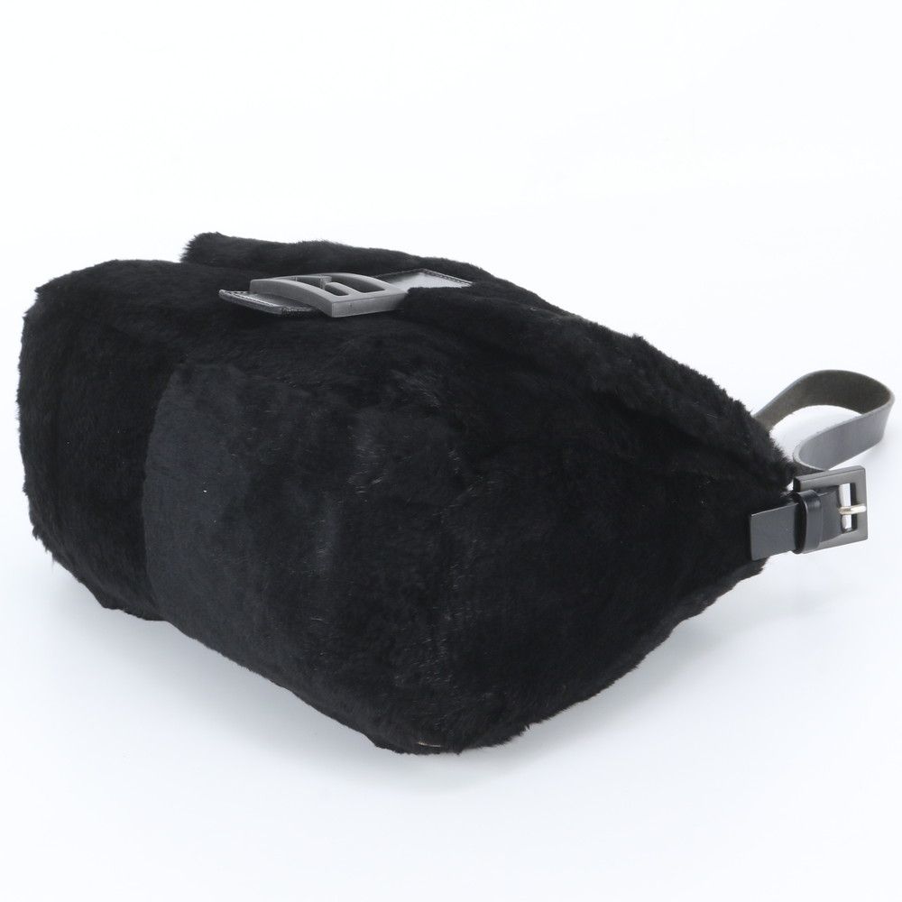 Fendi Mamma Bucket Baguette Leather Black Shoulder Bag — view 4