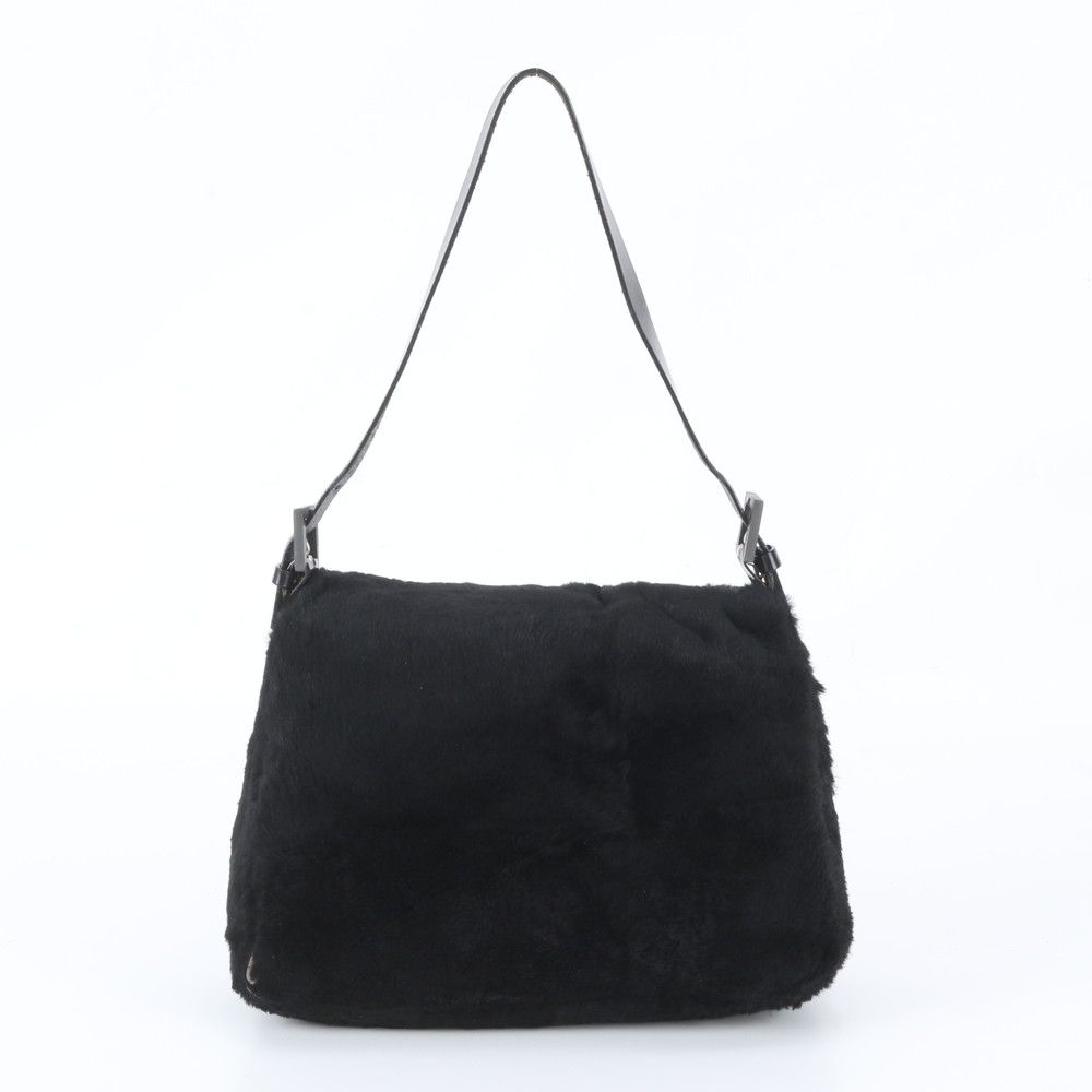 Fendi Mamma Bucket Baguette Leather Black Shoulder Bag — view 3