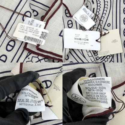 Hermes Carre Geant 140 Cheval Cool Bandana Scarf Shawl Cashmere Silk — view 8