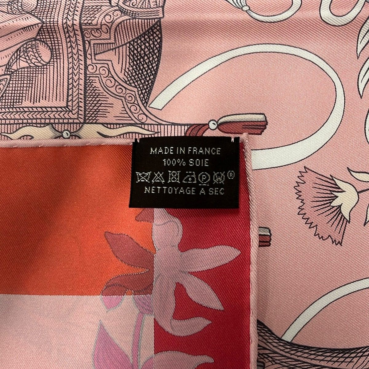 Hermes Scarf Carre 90 Pink Red Multi Della Cavalleria Favolosa — view 3