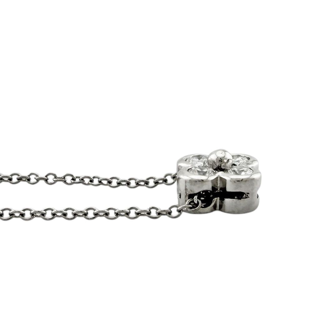 Tiffany & Co Bezel Set Necklace Platinum Diamond — view 4