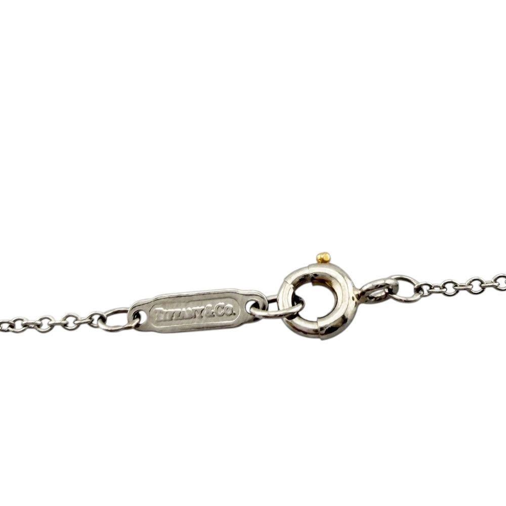 Tiffany & Co Bezel Set Necklace Platinum Diamond — view 6