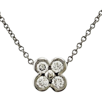 Tiffany & Co Bezel Set Necklace Platinum Diamond