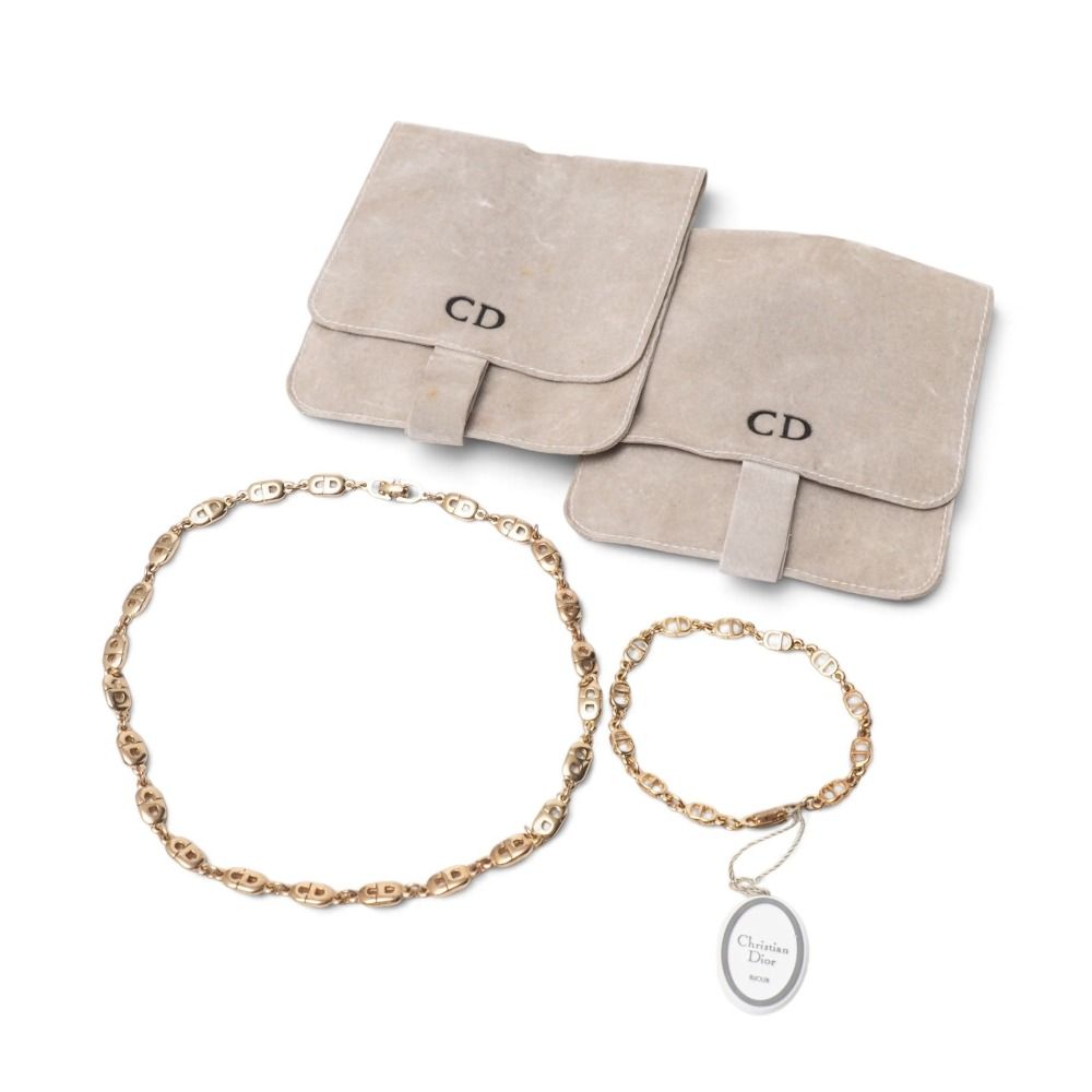 Dior Necklace Set CD Logo Chain Bracelet