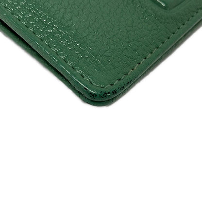 Miu Miu Bifold Wallet Green Gray Leather — view 6