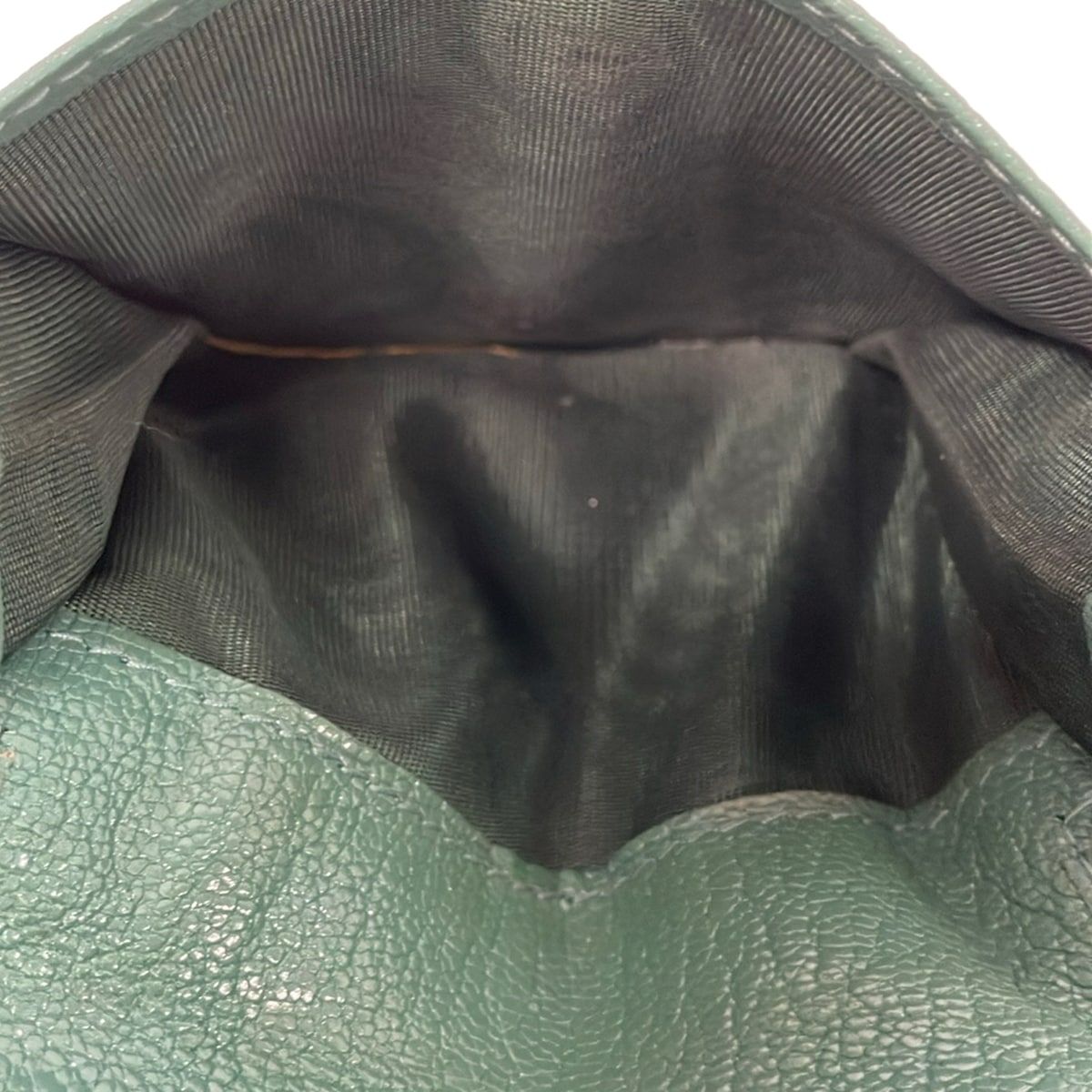 Miu Miu Bifold Wallet Green Gray Leather — view 4