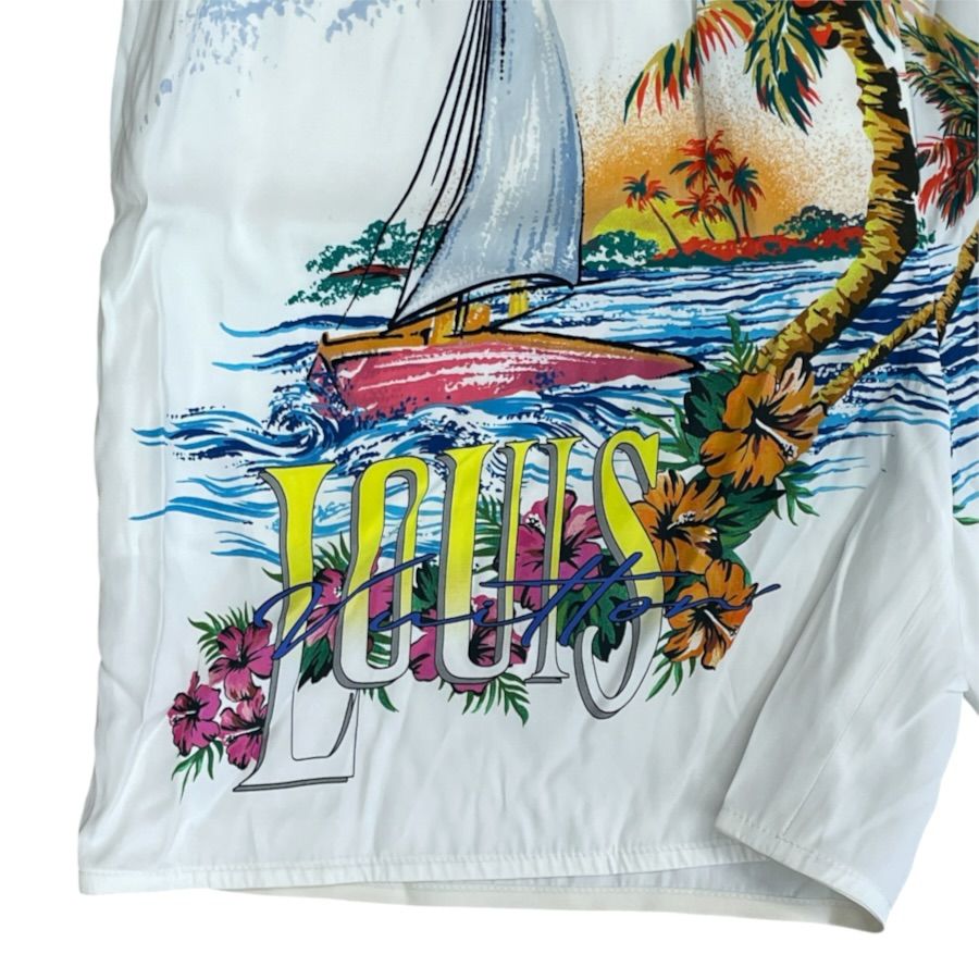 Louis Vuitton Shorts Graphic Print Rayon White Casual — view 4