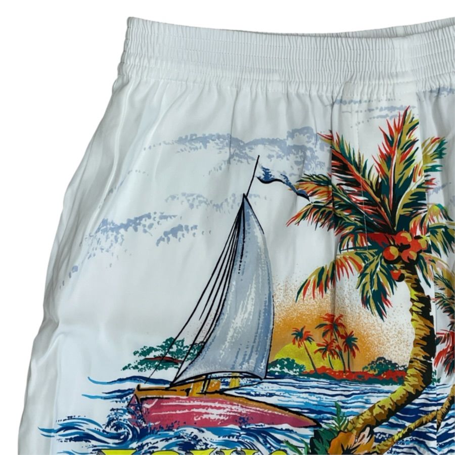 Louis Vuitton Shorts Graphic Print Rayon White Casual — view 2