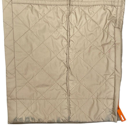 Hermes Long Pants Quilted Hem Zip Polyester Beige Casual — view 4
