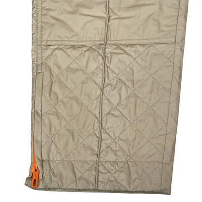 Hermes Long Pants Quilted Hem Zip Polyester Beige Casual — view 5