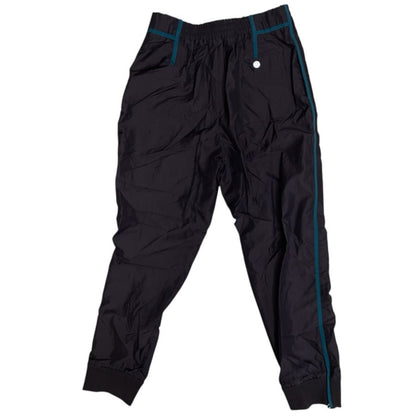 Hermes Track Pants Jogger Side Line Hem Zip Cotton Polyester Black Casual — view 7