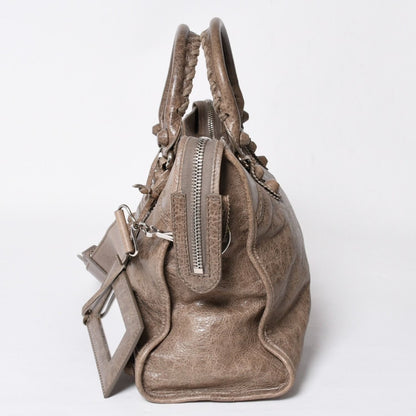 Balenciaga Giant Broads City 2-Way Handbag Shoulder Silver — view 4