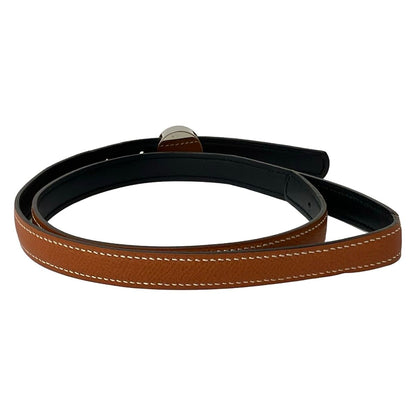 Hermes Belt 75 Sellier Brown Black Silver Reversible Leather — view 2