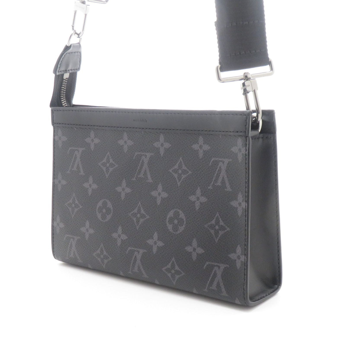 Louis Vuitton Gaston Wearable Wallet Monogram Eclipse Shoulder Bag Black Tag — view 2