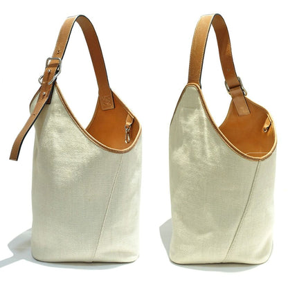 Loewe Balloon Shoulder Bag White Brown Silver — view 3