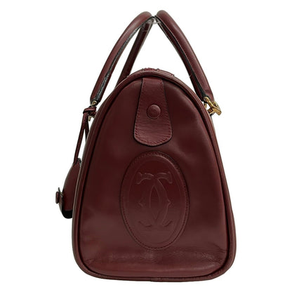 Cartier Handbag Must Line Bordeaux Leather — view 2