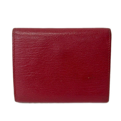 Chanel Trifold Wallet Red CC Logo Gold Leather — view 2