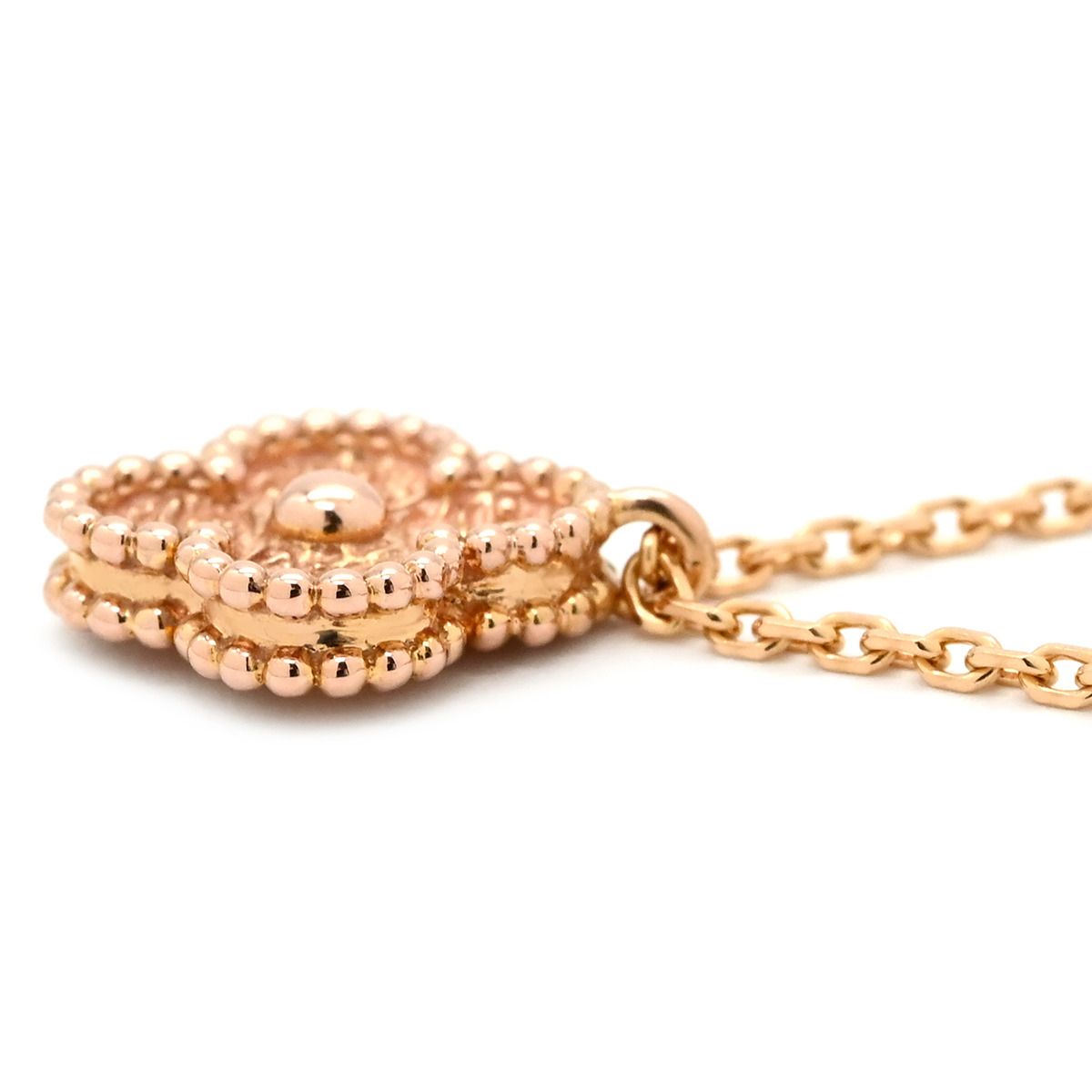 Van Cleef & Arpels Necklace Sweet Alhambra Pendant Rose Gold PG Textured — view 2