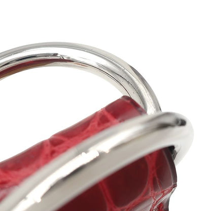 Hermes Romance Porosus Red Silver Scarf Belt — view 4