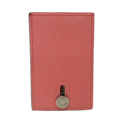 Hermes Card Case Diabolo Roseate Silver