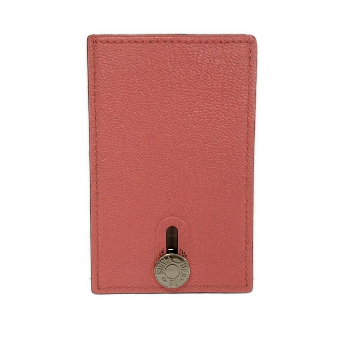 Hermes Card Case Diabolo Roseate Silver — view 2