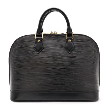 Louis Vuitton Epi Alma Handbag Leather Noir Black Gold