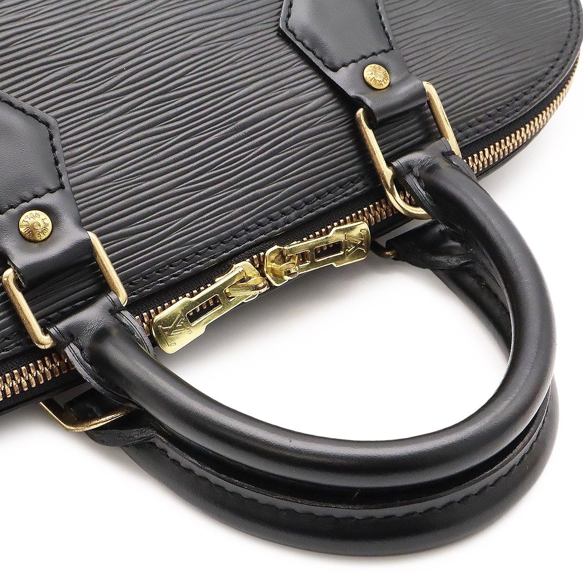 Louis Vuitton Epi Alma Handbag Leather Noir Black Gold — view 4