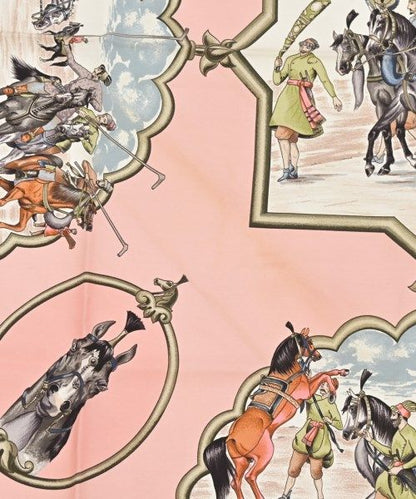 Hermes Bandana Scarf Pink — view 7