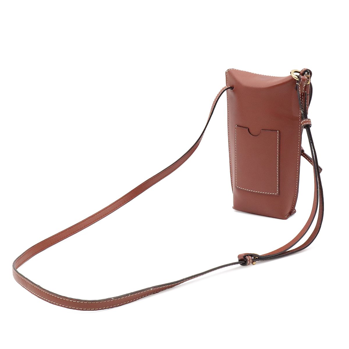 Loewe Anagram Gate Pocket Shoulder Bag Pouch Pochette Calfskin Leather Rusty — view 2