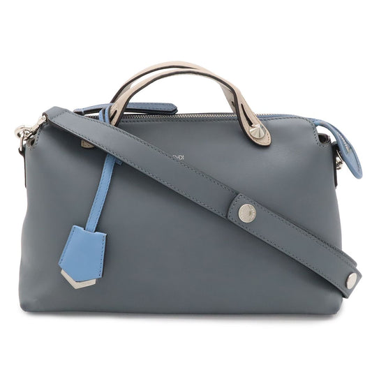 Fendi by the Way Medium 2-Way Shoulder Bag Tricolor Leather Blue Gray