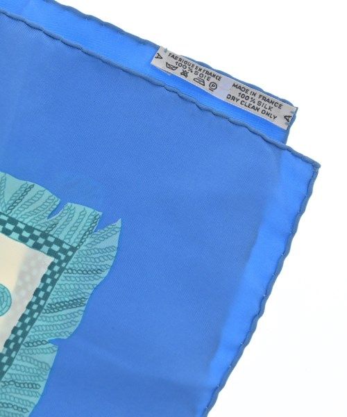 Hermes Bandana Scarf Blue — view 5