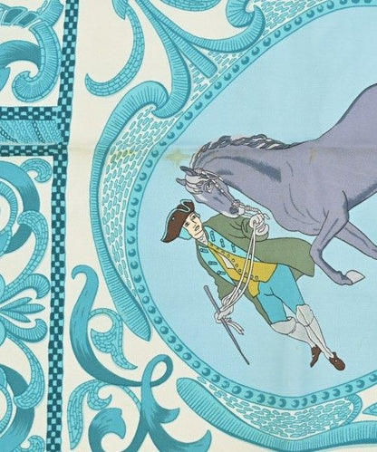 Hermes Bandana Scarf Blue — view 6