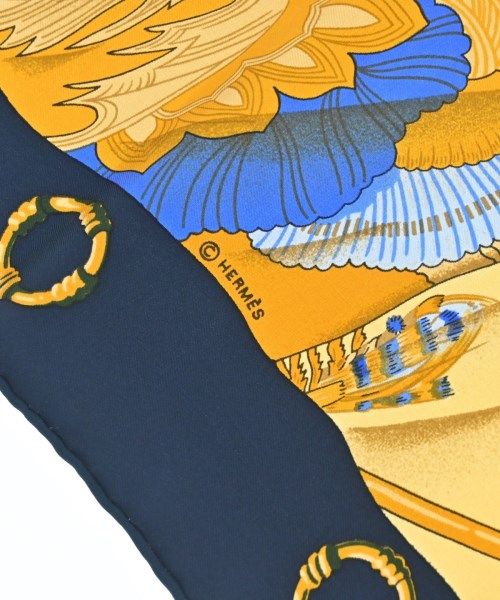 Hermes Bandana Scarf Navy — view 5