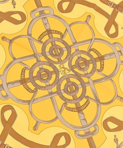 Hermes Bandana Scarf Yellow — view 2