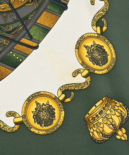 Hermes Bandana Scarf Green — view 6