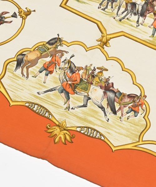 Hermes Bandana Scarf Orange — view 3
