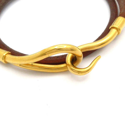 Hermes Bracelet Jumbo Leather Brown Gold — view 3