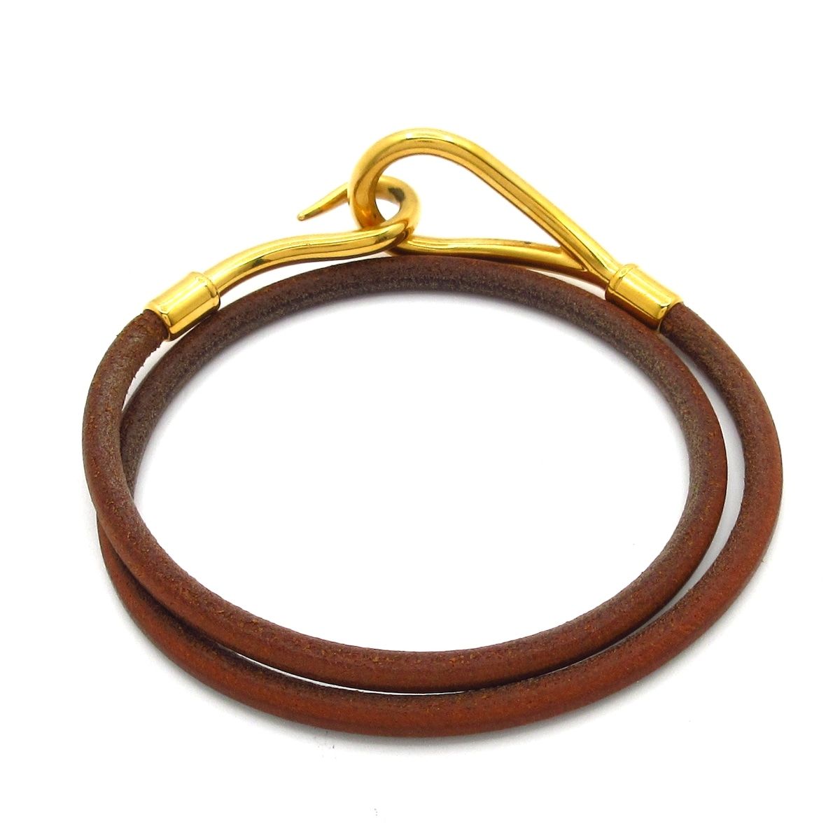 Hermes Bracelet Jumbo Leather Brown Gold — view 2