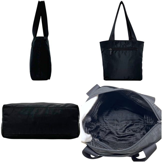 Prada Tote Bag Vera 31 Nylon Nero Black — view 2