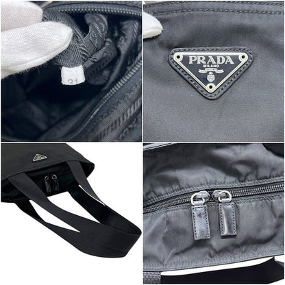 Prada Tote Bag Vera 31 Nylon Nero Black — view 4