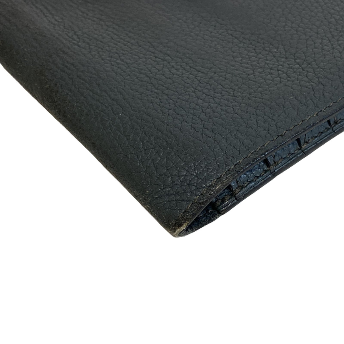 Hermes Dogon Long Leather Wallet Bifold Gray — view 3