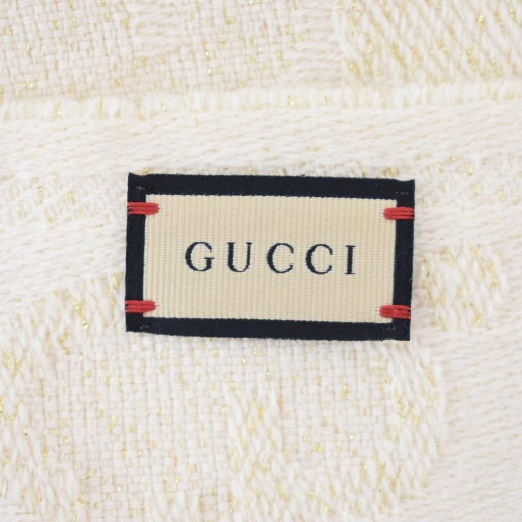 Gucci GG Jacquard Scarf Shawl Beige — view 3