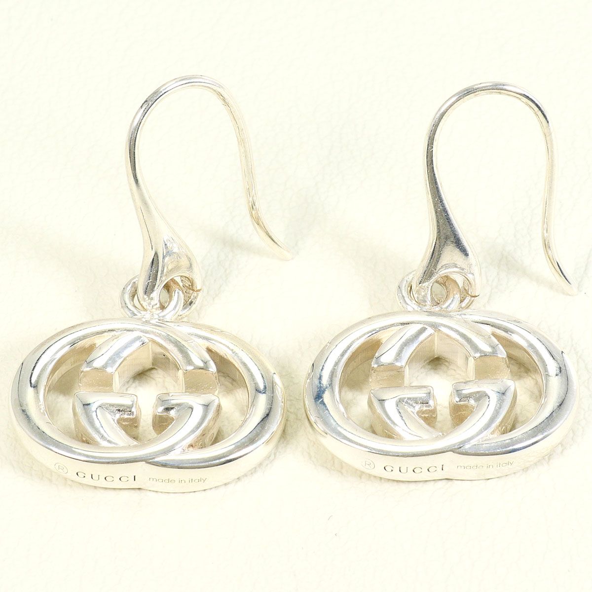 Gucci Interlocking G Hook 925 Sterling Silver Earrings — view 2