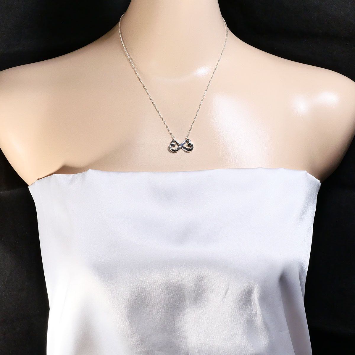 Tiffany & Co Double Loving Heart 925 Sterling Silver Necklace 42 — view 6
