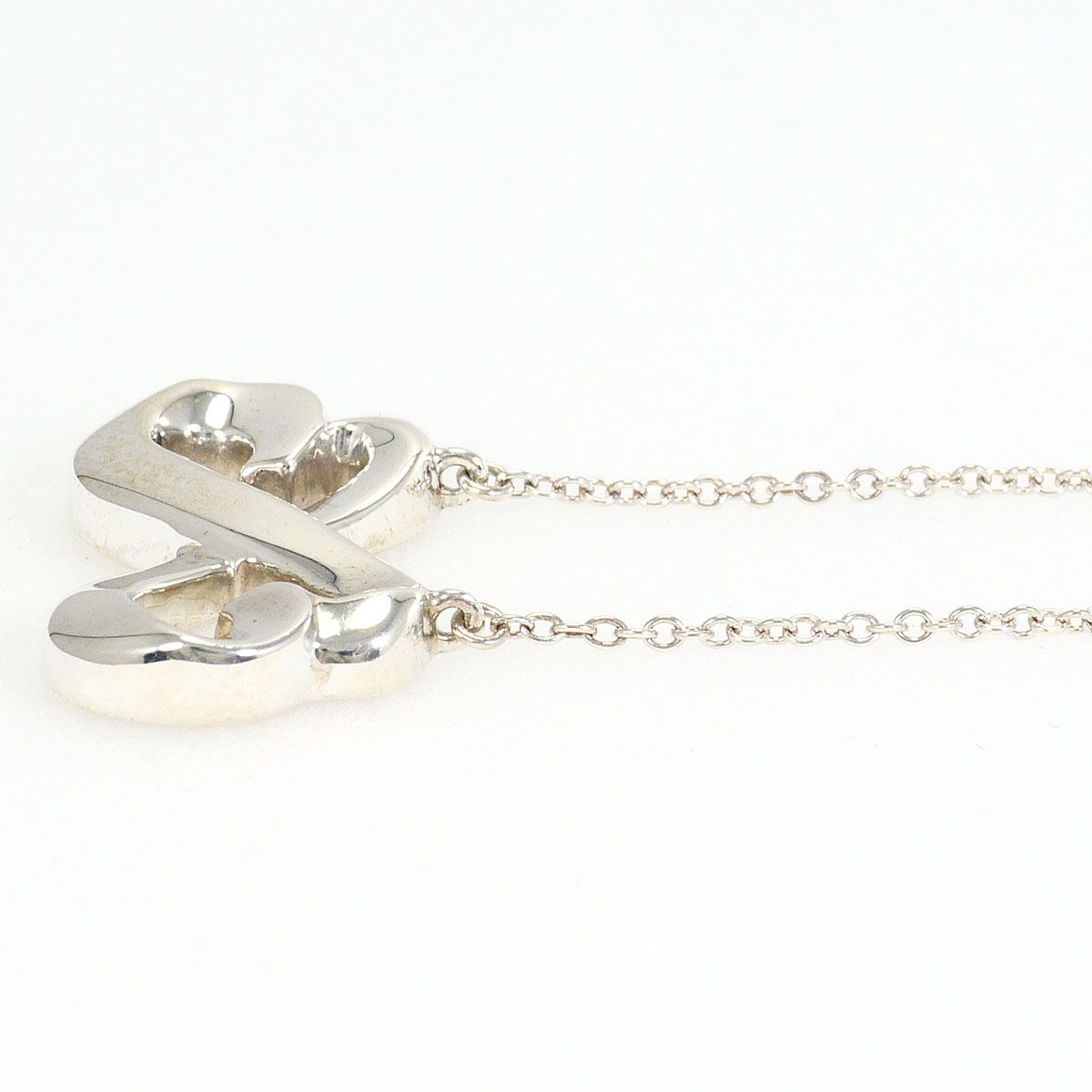 Tiffany & Co Double Loving Heart 925 Sterling Silver Necklace 42 — view 2