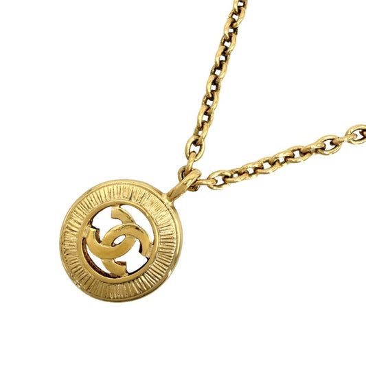 Chanel Necklace Round CC Logo Vintage