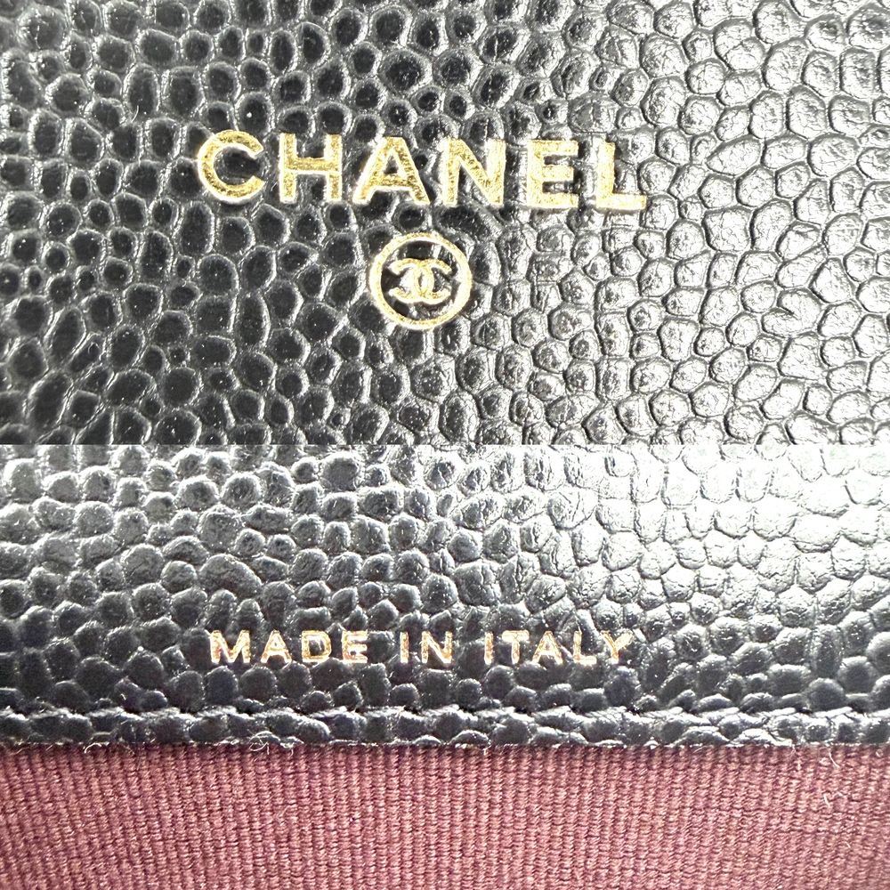 Chanel Coin Purse Quilted Classic Flap Card Case Mini Wallet Caviar Leather — view 5