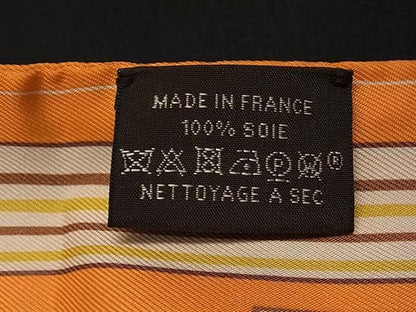 Hermes les Chiens Parisiens Parisian Twilly Silk 100% Ribbon Scarf Orange — view 4